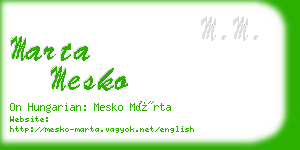 marta mesko business card